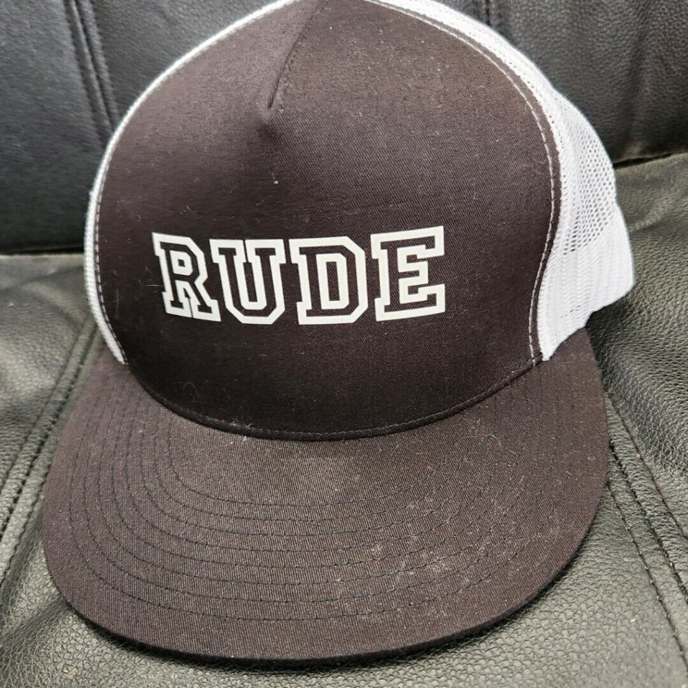 new RUDE Adjustable Trucker Hat Baseball Cap